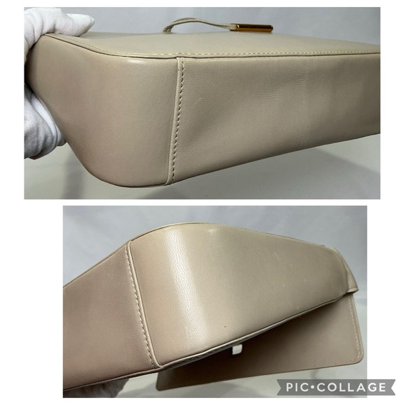 Loewe Pin Lock Latch Beige Shoulder Bag Purse Rare - Picture 14 of 14